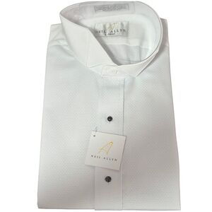 Neil Allyn Men's White Tuxedo Shirt Size 32/33 With Neck Size L(17.5) BNIP